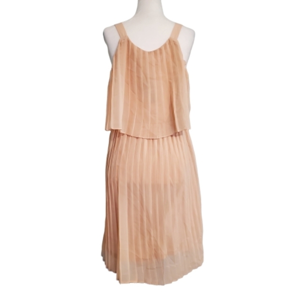 NWT Night Way Cream Pleated Dress - Picture 2 of 3